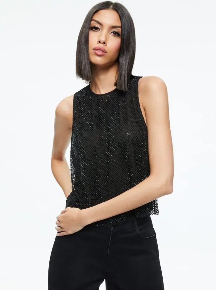 ANGELINA CRYSTAL EMBELLISHED TANK